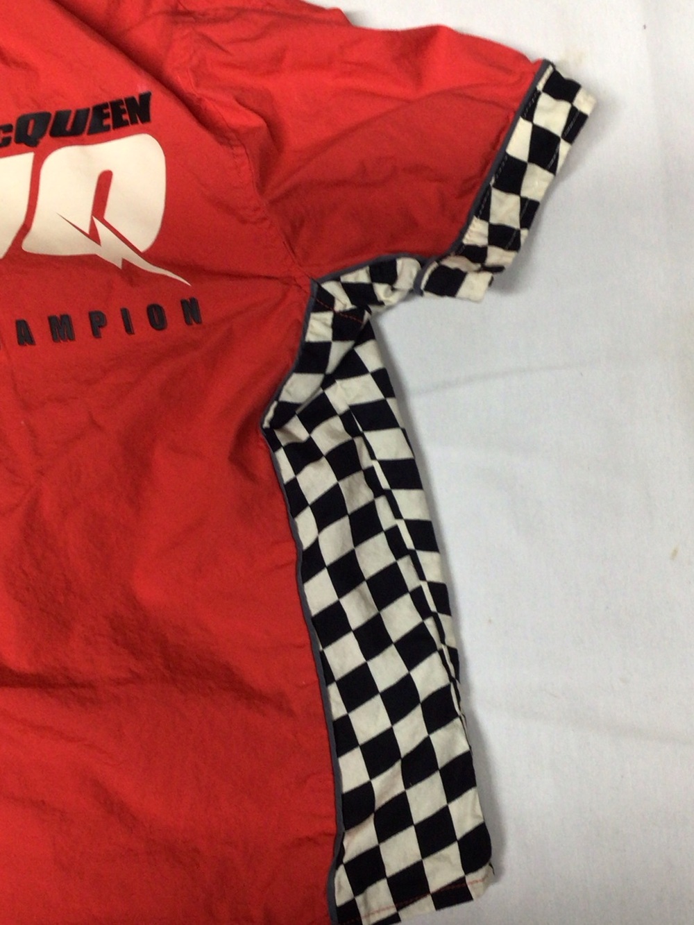 Disney Red Button-Front Racing Shirt with Cars Patches  KA CHOW    McQueen - Picture 8 of 11